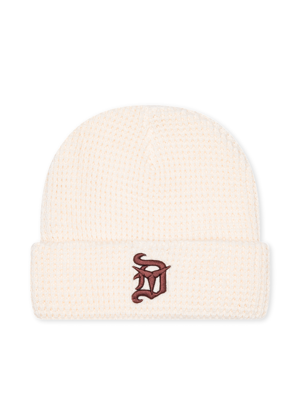 Detroit Steel Waffle Knit Beanie (Cream)