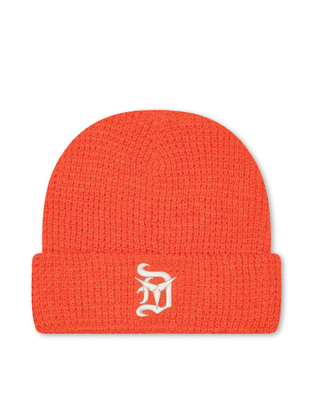 Detroit Steel Waffle Knit Beanie (Safety Orange)