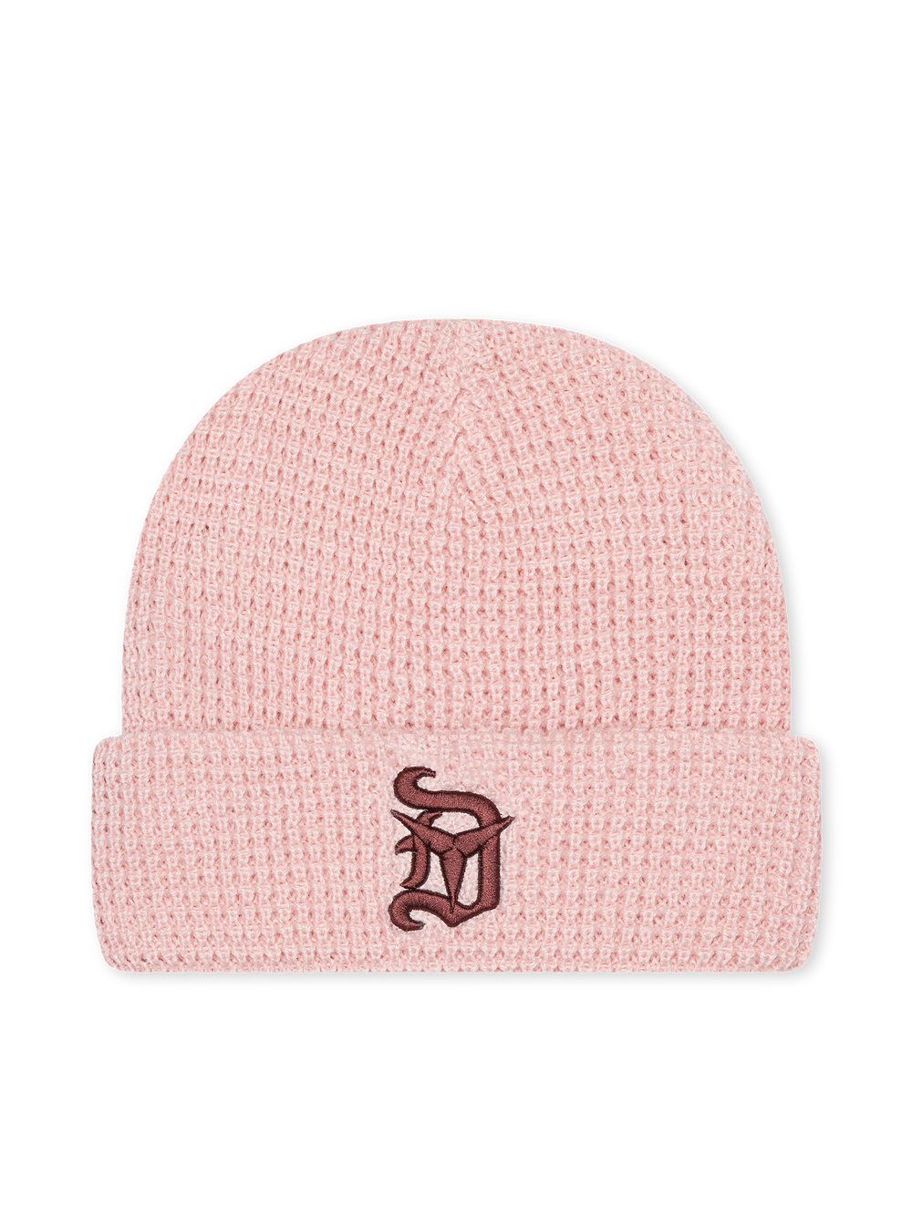 Detroit Steel Waffle Knit Beanie (Dusty Pink)