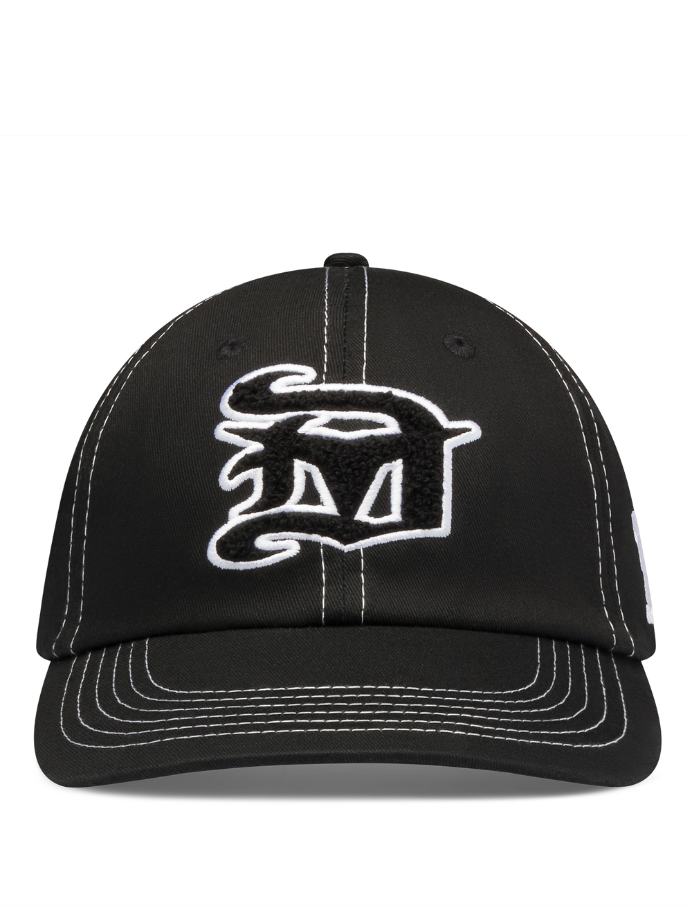 Chenille Detroit Snapback Cap (Phantom Black)