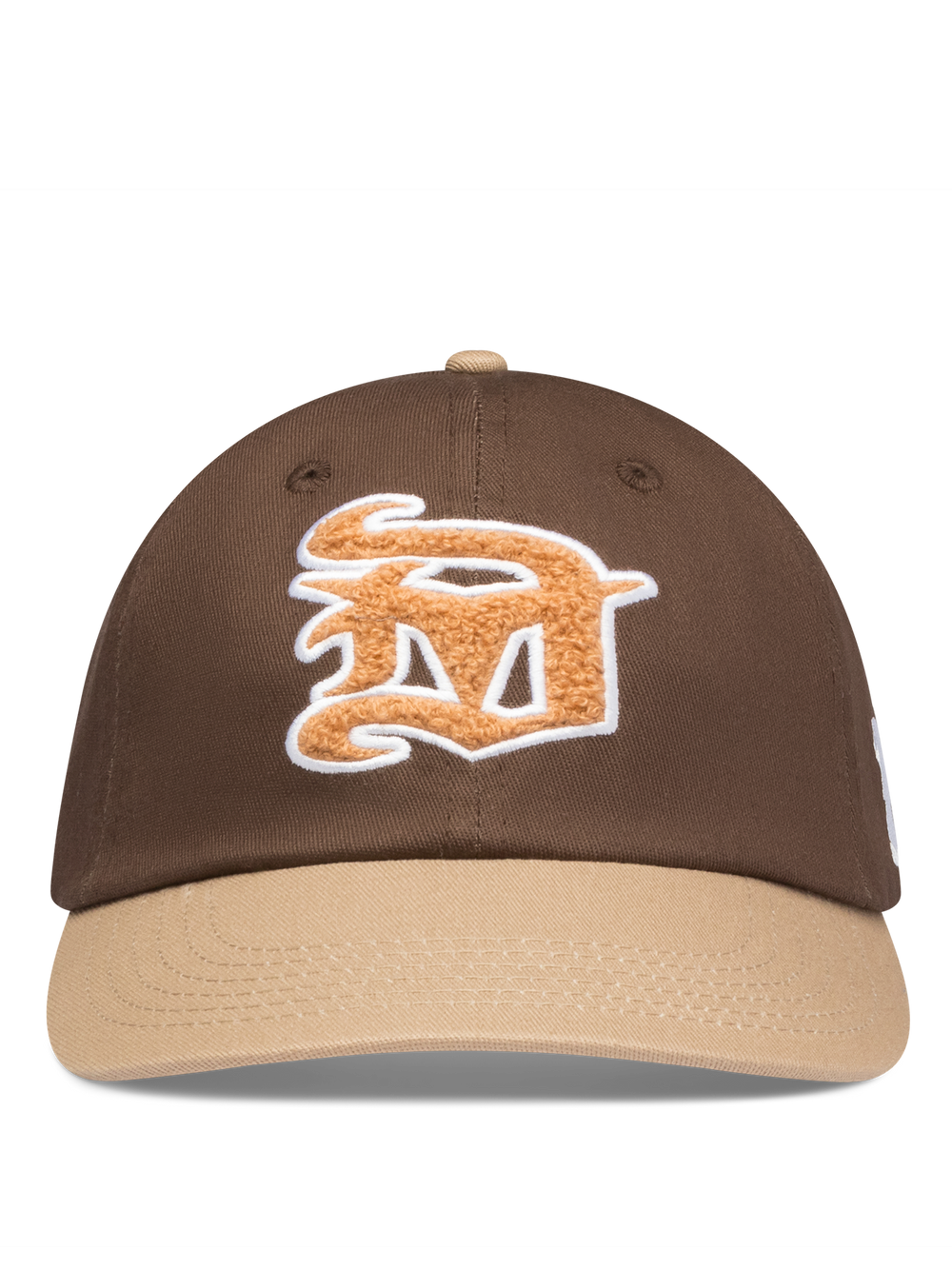 Chenille Detroit Snapback Cap (Brown & Khaki)