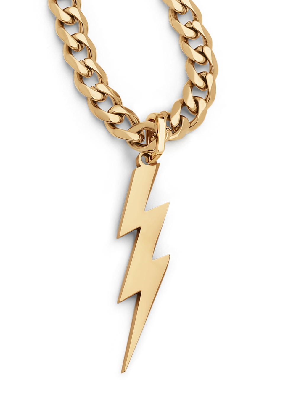 Lightning Bolt Necklace (Gold)