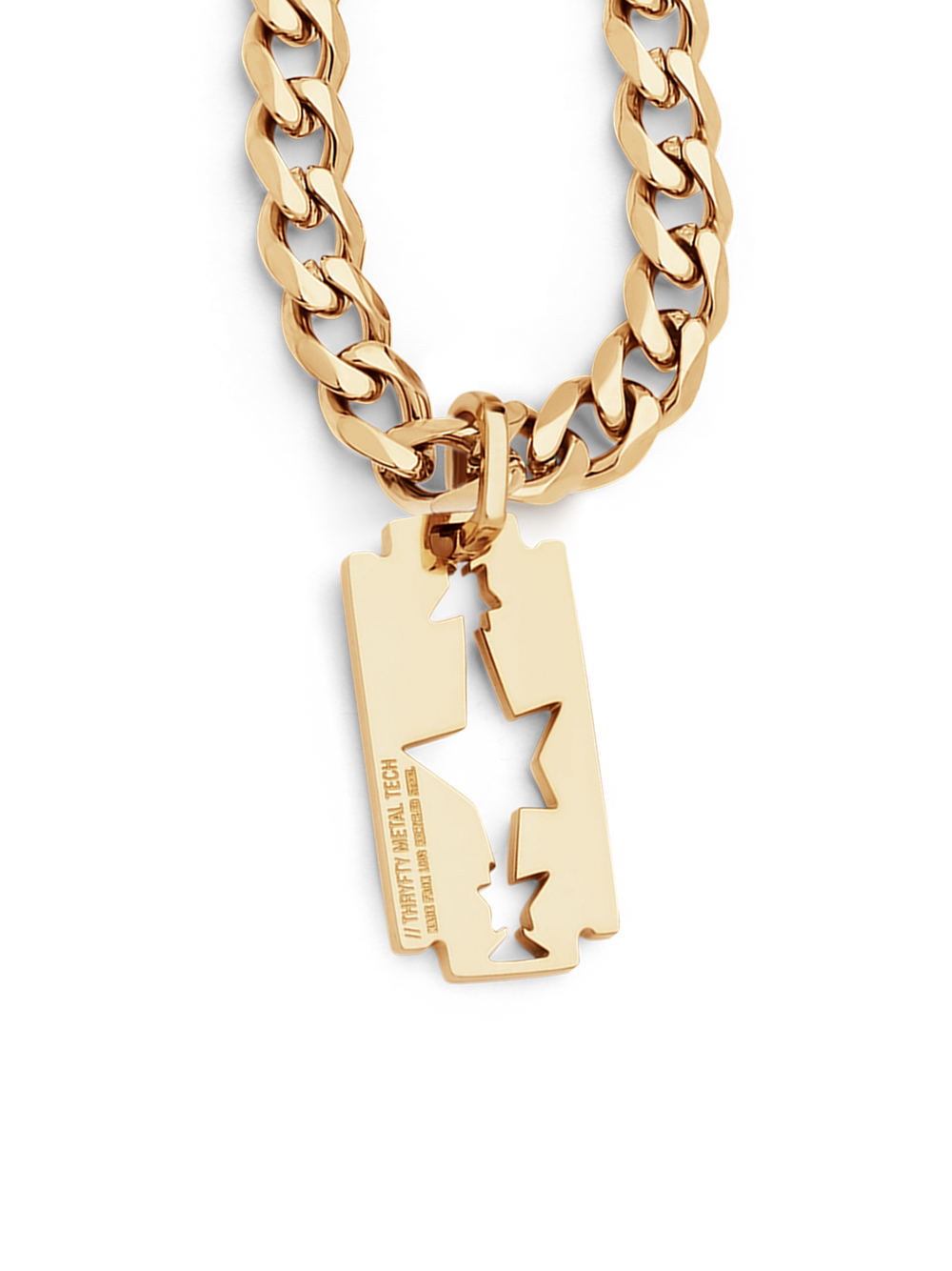 Razor Blade Necklace (Gold)