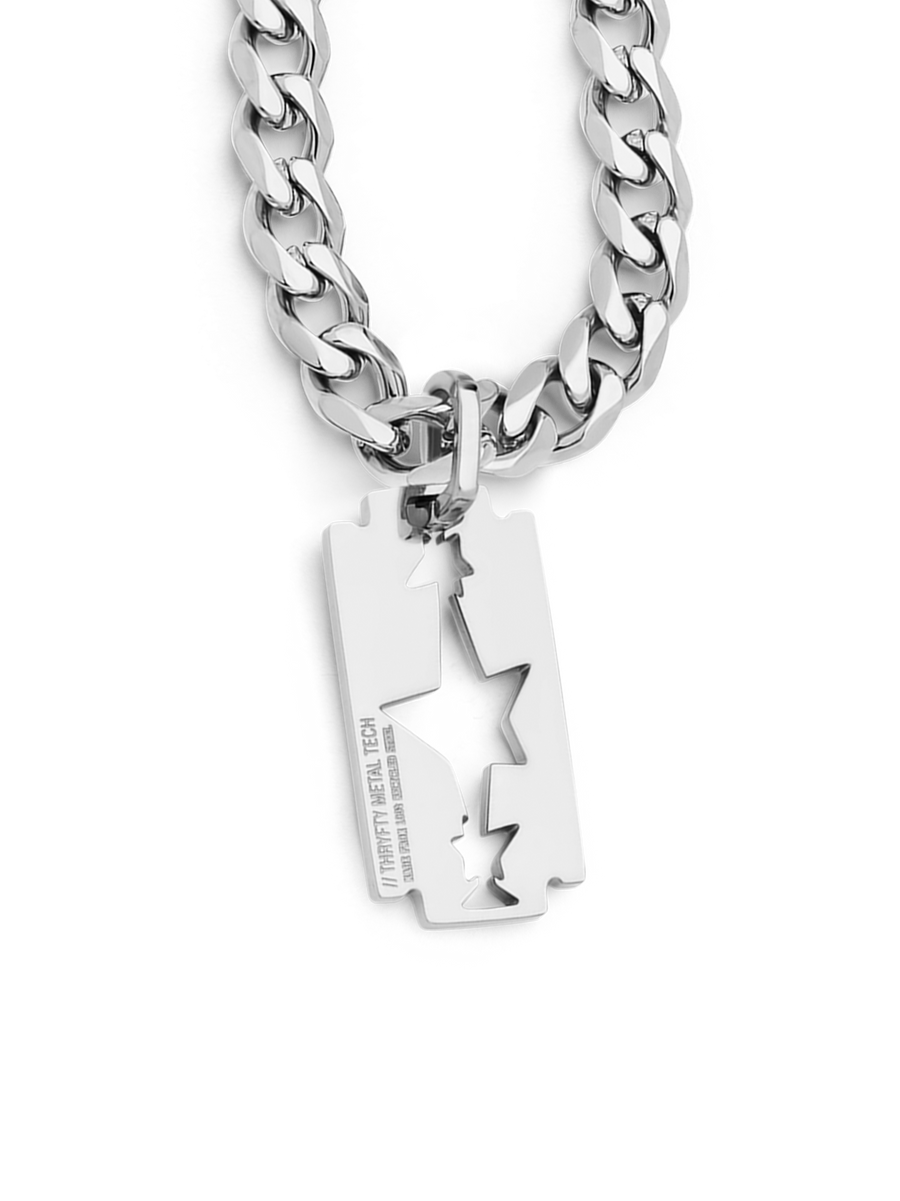 Razor Blade Necklace (Steel)