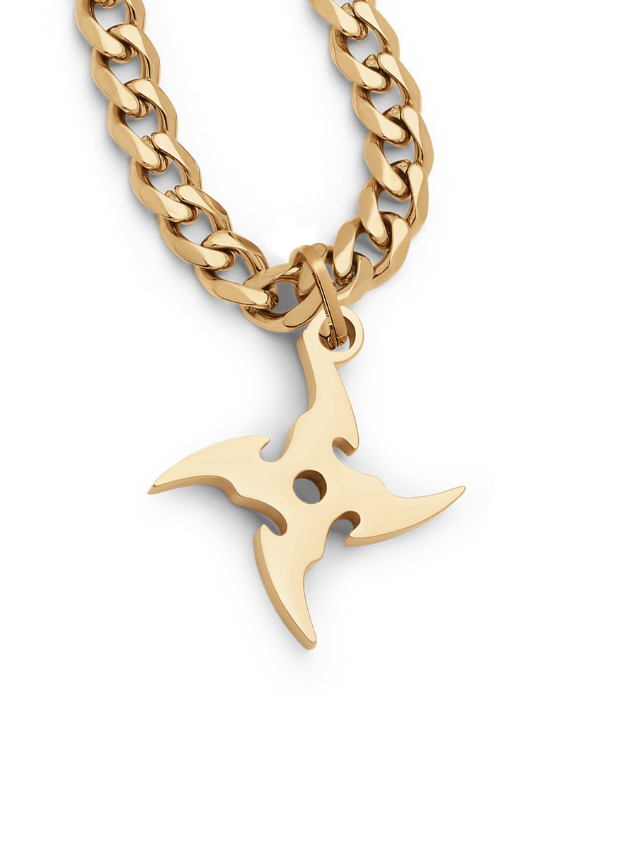 Shuriken Necklace (Gold)