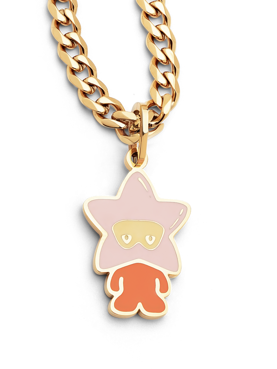 Star Boy Necklace (Orange & Gold)